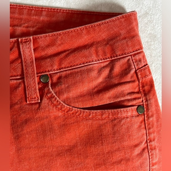 Vince Size 28 Made in USA Cotton Stretch Red Denim Pants - Picture 4 of 10
